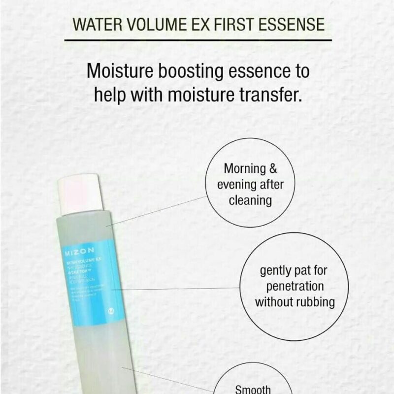[mizon] water volume ex first essence 150ml - hydrate and prepare your skin for better absorption with our first essence - image 2