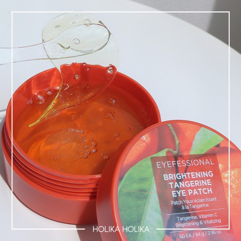 [holika holika] brightening tangerine eye patch - brighten and revitalize your under eye area with our eye patches - image 2