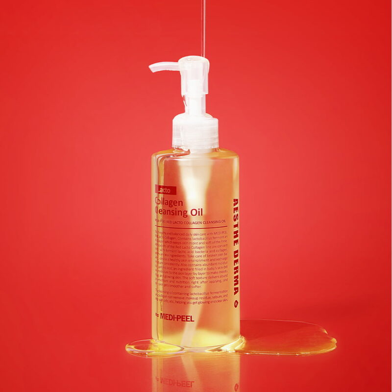[medi-peel] red lacto collagen cleansing oil 200ml - deep cleanse and nourish your skin with red lacto collagen cleansing oil - image 3