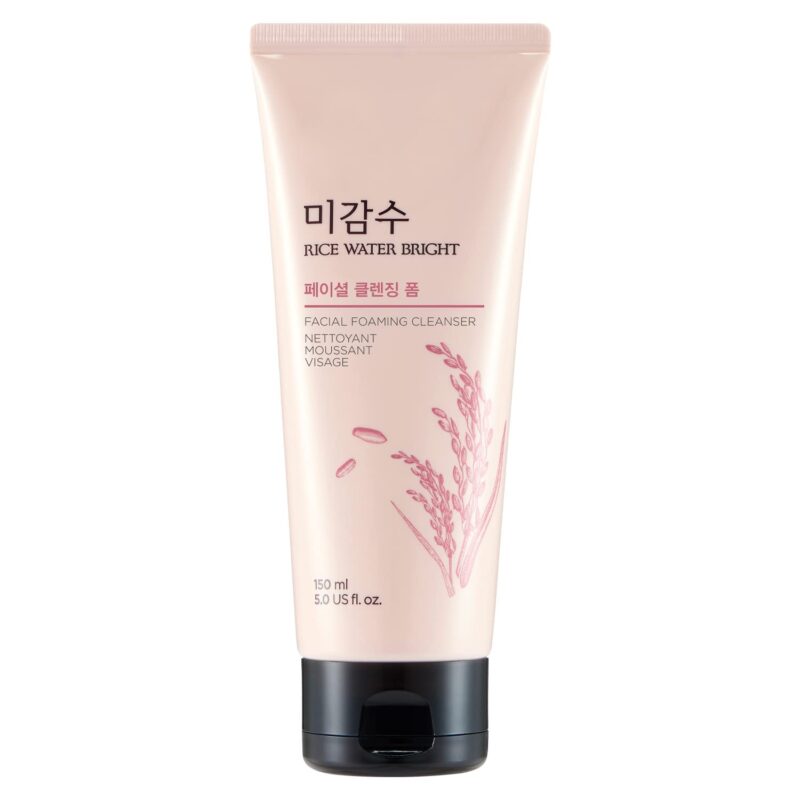 [the face shop] rice water bright cleansing foam 150ml - brighten and cleanse your skin with our cleansing foam