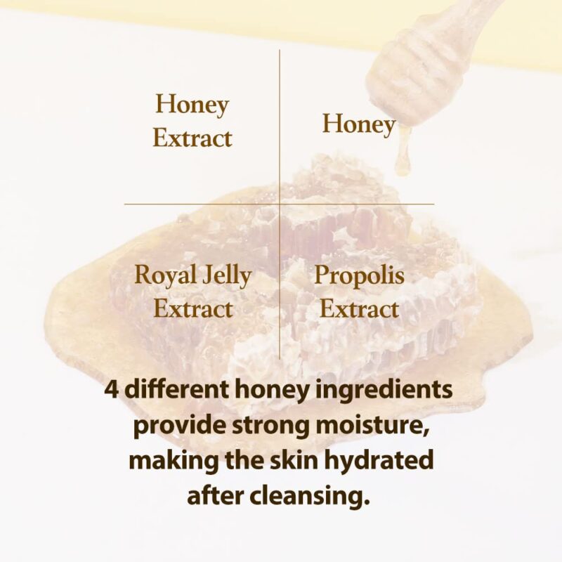 [papa recipe] bombee honey moisture facial cleanser 120ml - nourish and cleanse your skin with our honey cleanser - image 3