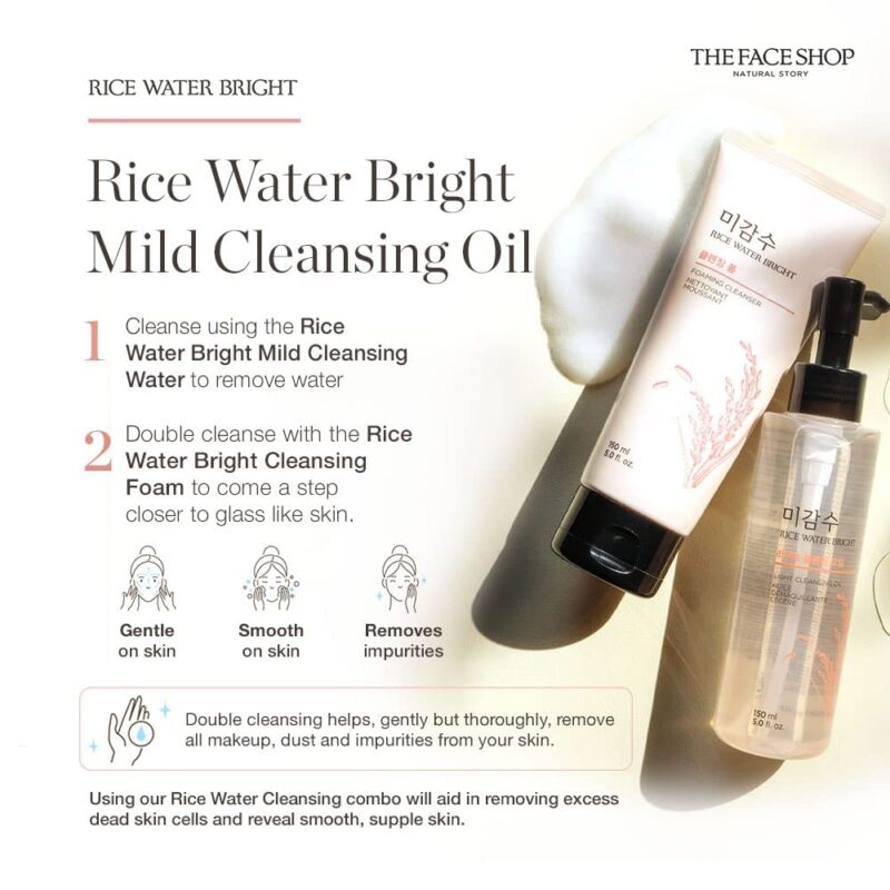 [the face shop] rice water bright cleansing foam 150ml - brighten and cleanse your skin with our cleansing foam - image 5