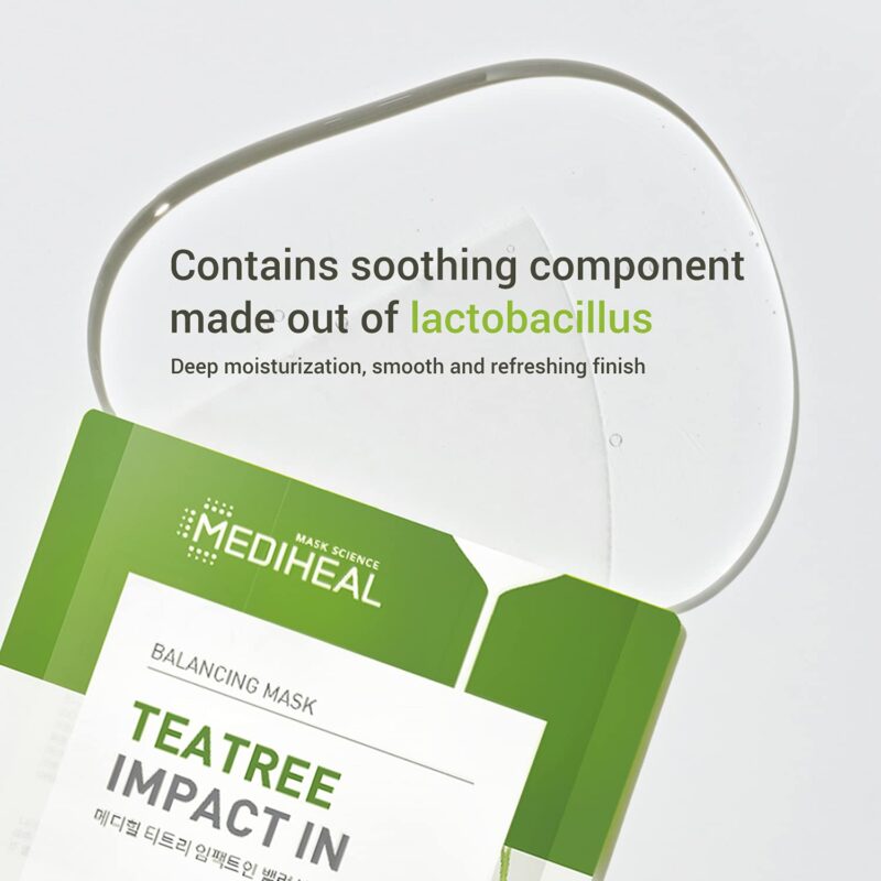 [mediheal] teatree essential mask - calm and soothe your irritated skin with our essential mask - image 2