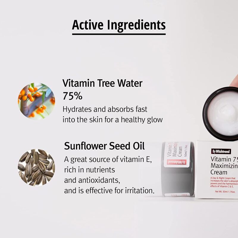 [by wishtrend] vitamin 75 maximizing cream 50ml - nourish and moisturize your skin with our vitamin-infused cream - image 2
