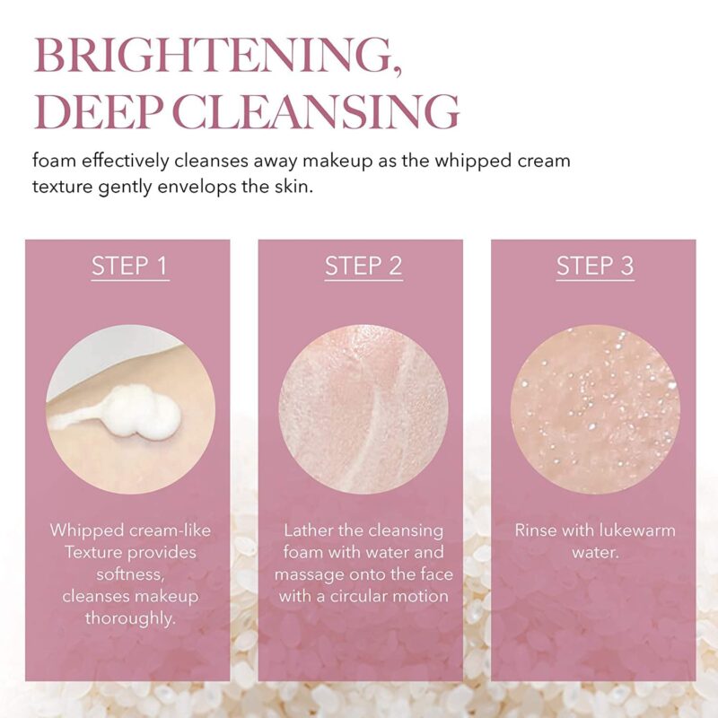 [the face shop] rice water bright cleansing foam 150ml - brighten and cleanse your skin with our cleansing foam - image 7