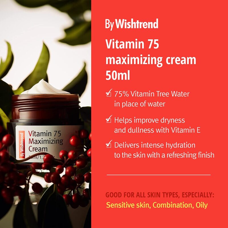 [by wishtrend] vitamin 75 maximizing cream 50ml - nourish and moisturize your skin with our vitamin-infused cream - image 4