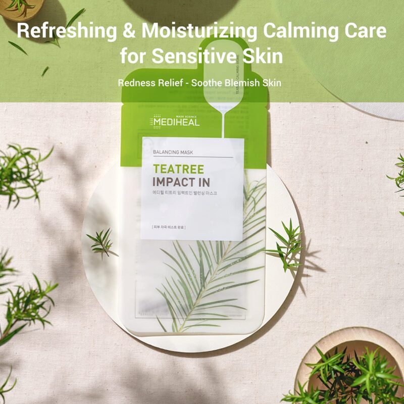 [mediheal] teatree essential mask - calm and soothe your irritated skin with our essential mask - image 3