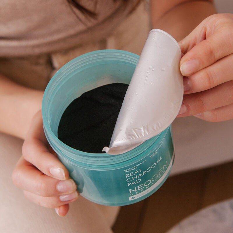 [neogen] real charcoal pad 70 pads - cleanse and exfoliate your skin with our charcoal pads - image 2