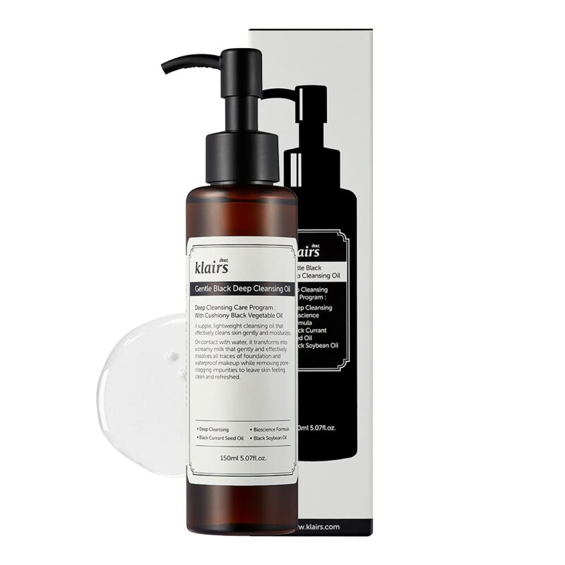 [dear, klairs] gentle black deep cleansing oil 150ml - remove makeup and cleanse your pores with our gentle cleansing oil - image 6