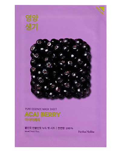 [HOLIKA HOLIKA] Pure Essence Mask Sheet Acai berry - Nourish and Moisturize Your Skin with Our Acai Berry Mask Sheet