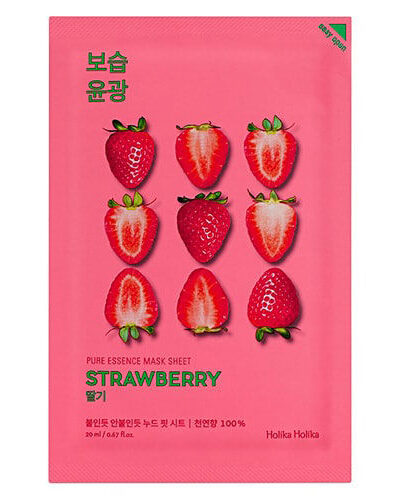 [HOLIKA HOLIKA] Pure Essence Mask Sheet Strawberry - Nourish and Moisturize Your Skin with Our Strawberry Mask Sheet