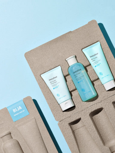 [INNISFREE] Bija Trouble Skincare Set - Calm and Clear Your Troubled Skin with Our Complete Skincare Set (Includes Bija Trouble Facial Foam, Bija Trouble Skin, Bija Trouble Lotion, and Bija Trouble Spot Essence)
