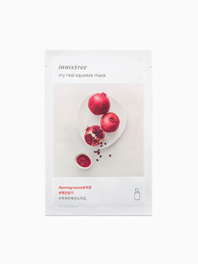 [INNISFREE] My Real Squeeze Pomegranate 20ml - Nourish and Revitalize Your Skin with Our Pomegranate Sheet Mask