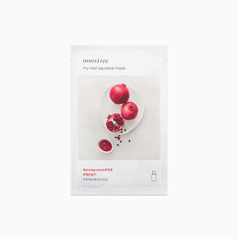 [innisfree] my real squeeze pomegranate 20ml - nourish and revitalize your skin with our pomegranate sheet mask
