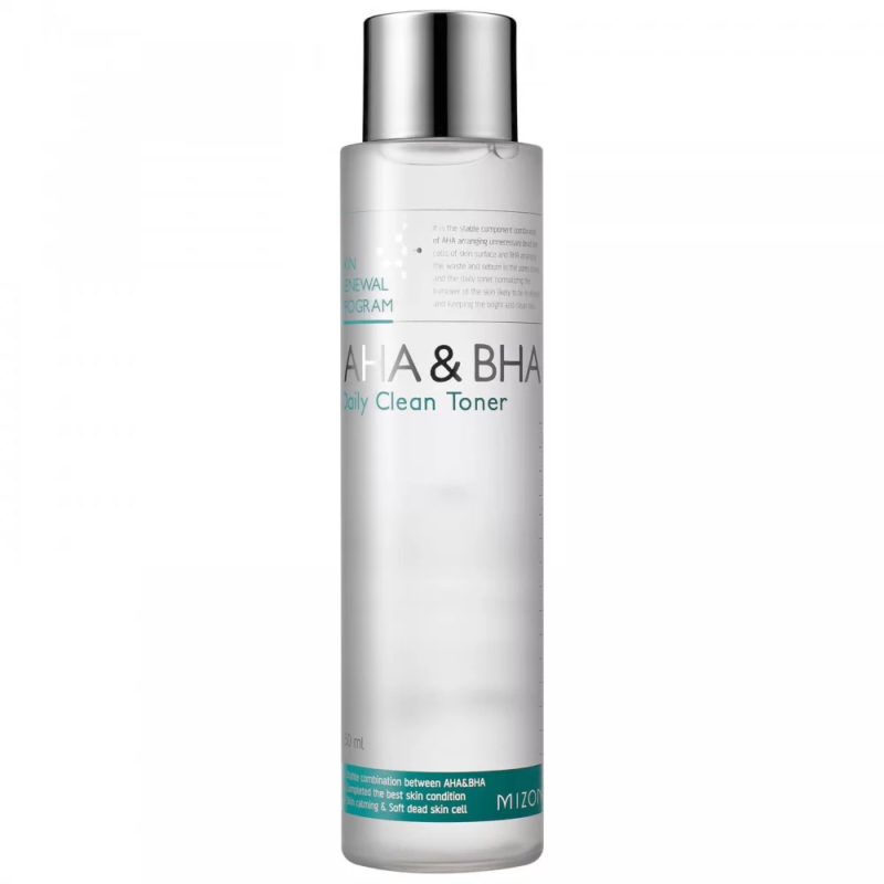 [mizon] aha & bha daily clean toner 150ml - exfoliate and tone your skin with our daily clean toner - image 2