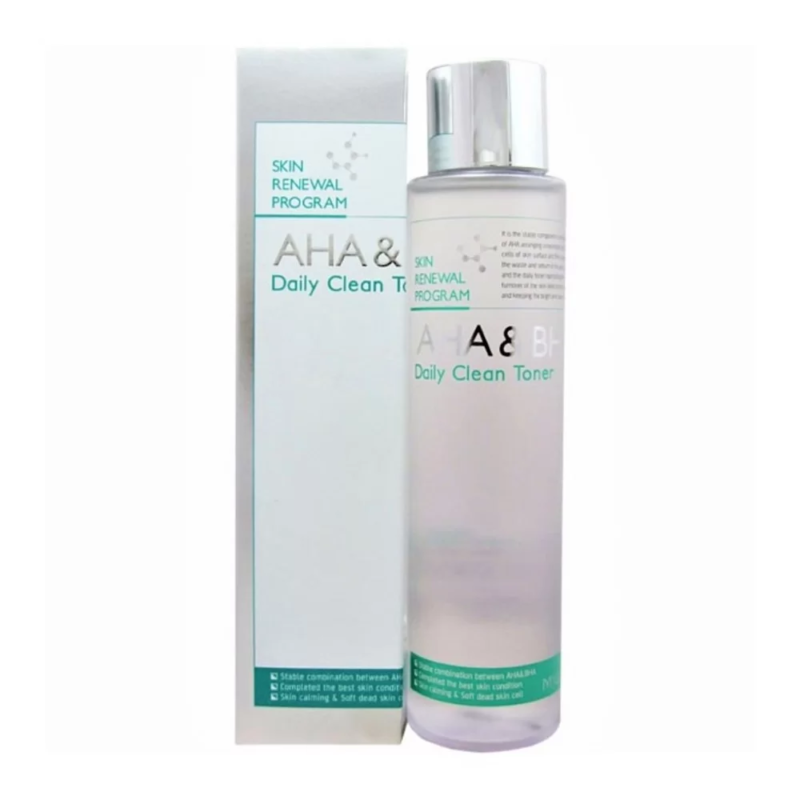 [mizon] aha & bha daily clean toner 150ml - exfoliate and tone your skin with our daily clean toner