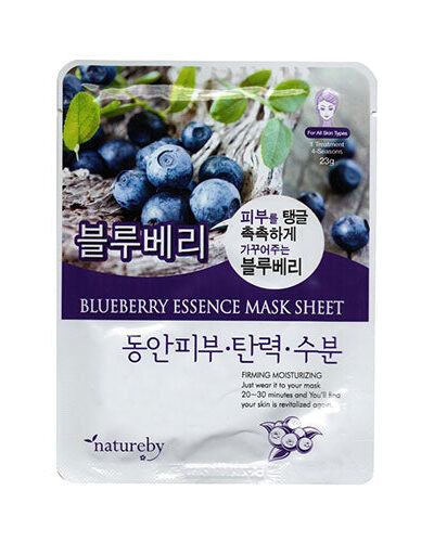 [NATUREBY] Essence Mask Blueberry - Nourish and Moisturize Your Skin with Our Blueberry Essence Mask