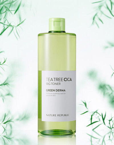 [NATURE REPUBLIC] Green Derma Tea Tree Cica Big Toner 300ml - Soothe and Calm Your Irritated Skin with Our Big Toner