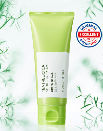[NATURE REPUBLIC] Green Derma Tea Tree Cica Soothing Cream 50ml - Soothe and Calm Your Irritated Skin with Our Cica Cream