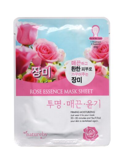 [NATUREBY] Essence Mask Rose - Nourish and Hydrate Your Skin with Our Rose Essence Mask