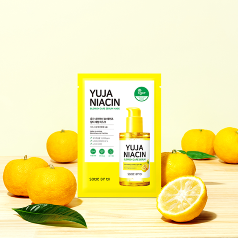 [some by mi] yuja niacin blemish care serum sheetmask - brighten and clear your skin with our sheetmask