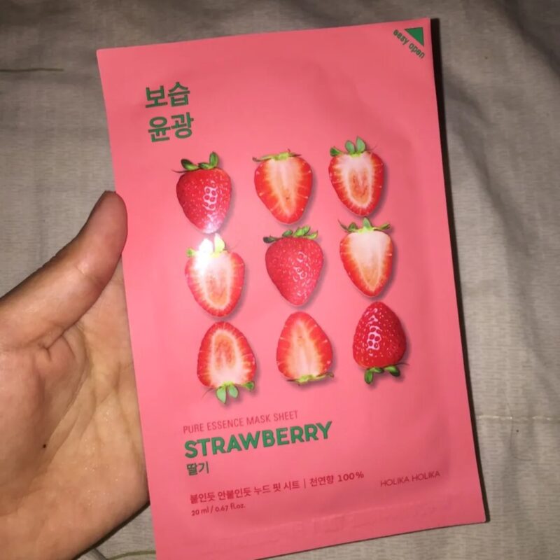 [holika holika] pure essence mask sheet strawberry - nourish and moisturize your skin with our strawberry mask sheet - image 3