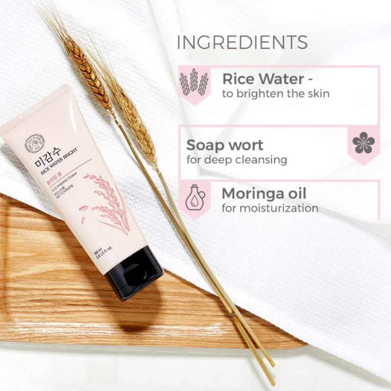 [the face shop] rice water bright cleansing foam 150ml - brighten and cleanse your skin with our cleansing foam - image 14