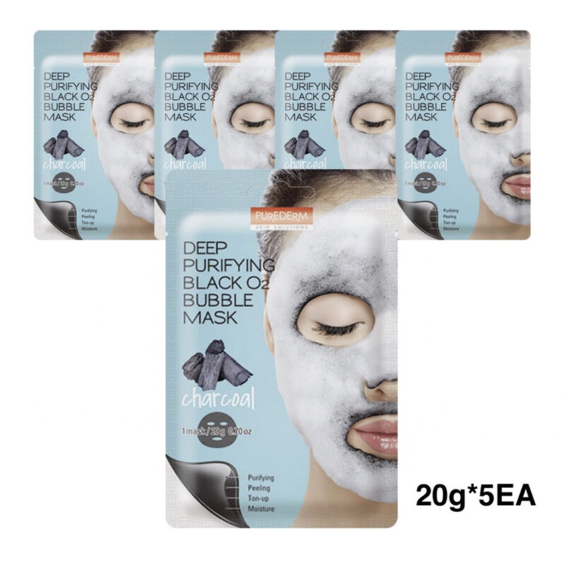 [purederm] black o2 bubble mask 100ml - detoxify your skin with our black o2 bubble mask - image 2