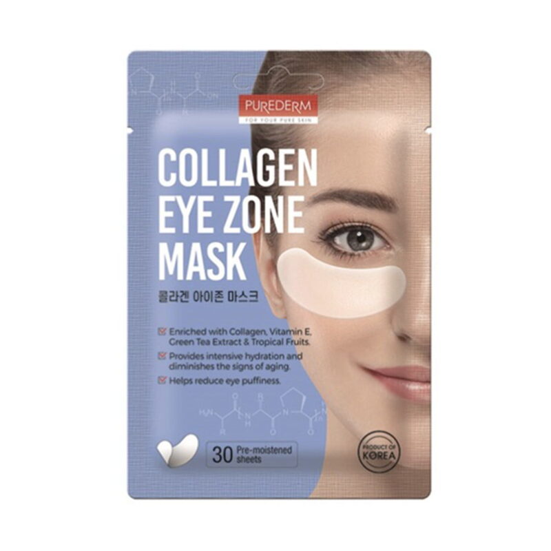 [purederm] collagen eye zone mask 30 sheets - hydrate and nourish your under eye area with our collagen eye zone mask