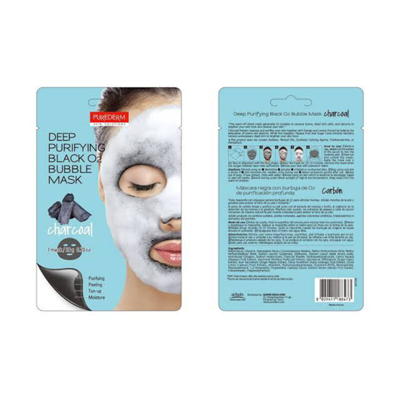 [purederm] black o2 bubble mask 100ml - detoxify your skin with our black o2 bubble mask - image 3