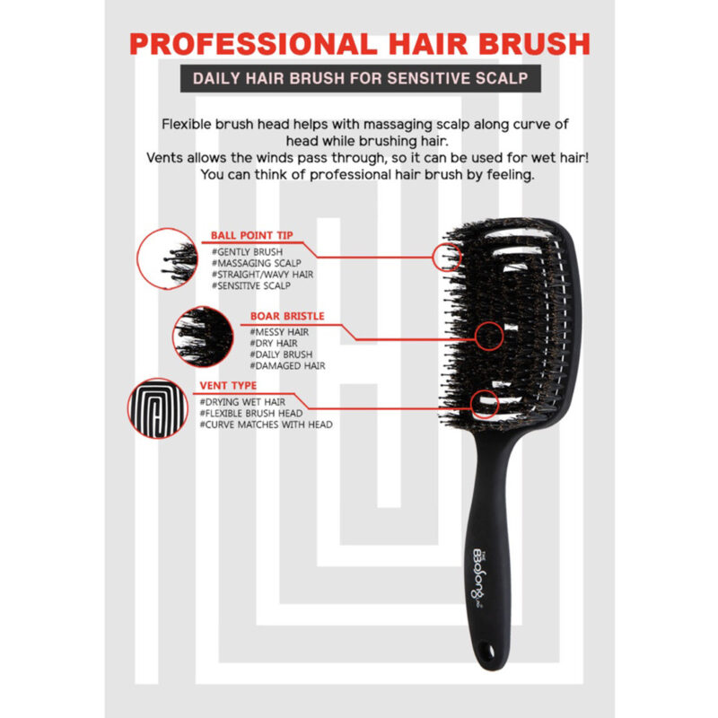 [the bbosong lab] maze hair brush - detangle your hair with our maze hair brush - image 3
