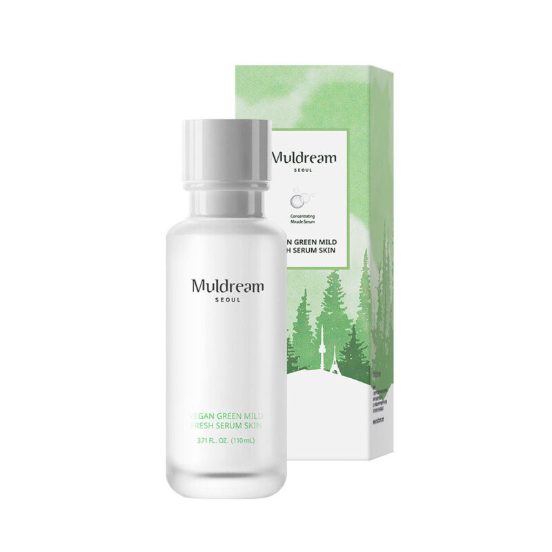 [muldream] vegan green mild fresh serum skin 50ml - nourish and refresh your skin with our vegan serum