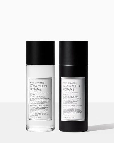 [GRAYMELIN] Men Repair Booster Set - Repair and Nourish Your Skin with Our Toner, Serum, and Moisturizer Set for Men