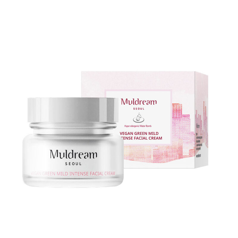 [muldream] vegan green facial cream 50ml - soothe and hydrate your skin with our vegan facial cream