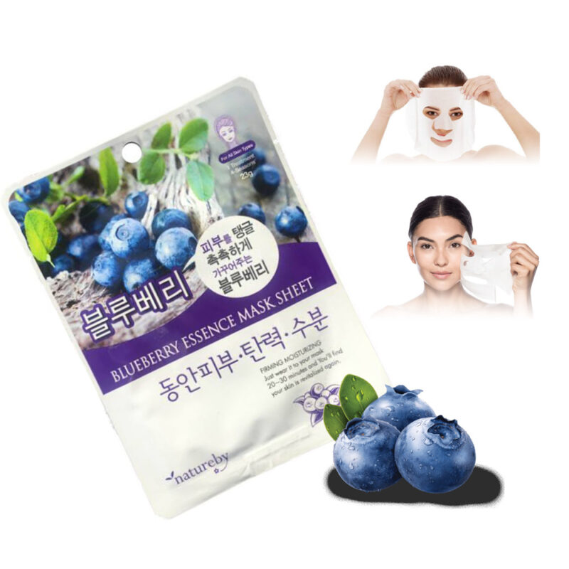 [natureby] essence mask blueberry - nourish and moisturize your skin with our blueberry essence mask - image 3