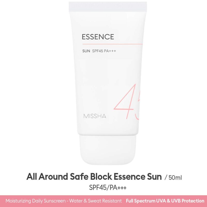 [missha] all-around safe block essence sun spf45 pa+++ 50ml - protect and hydrate your skin with our sun essence - image 3