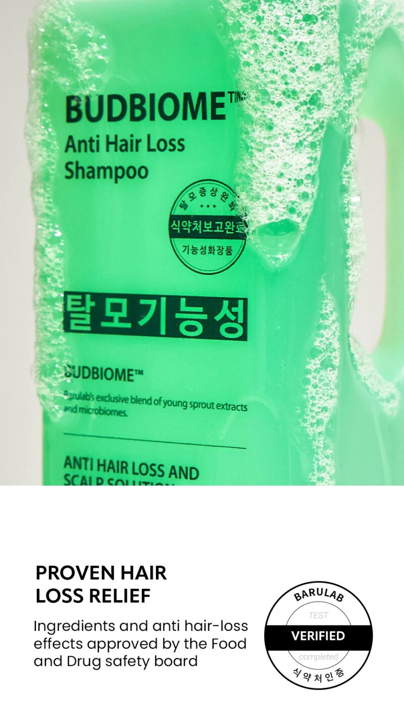 [barulab] budbiome shampoo 300ml - nourish and strengthen your hair with our shampoo - image 3