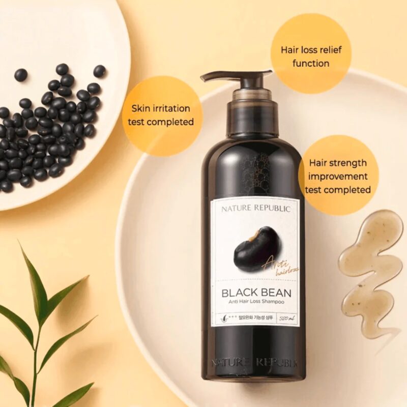 [nature republic] black bean anti hair loss shampoo 300ml - strengthen and nourish your hair with our anti hair loss shampoo - image 10
