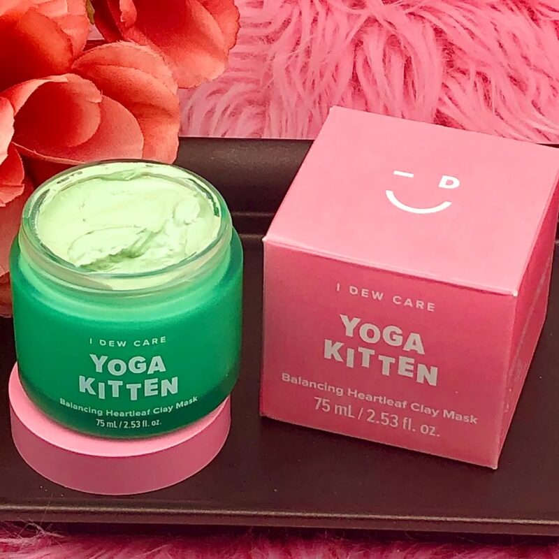 [i dew care] yoga kitten balancing heartleaf clay mask 100g - balance and purify your skin with our clay mask - image 7