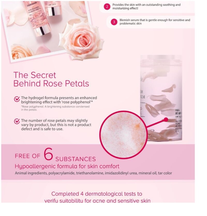 [mamonde] rose blemish clearing serum 30ml - clear blemishes and improve your skin tone with our rose serum - image 7
