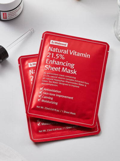 [BY WISHTREND] Natural Vitamin 21.5 Enhancing Sheet Mask - Nourish and Brighten Your Skin with Our Sheet Mask