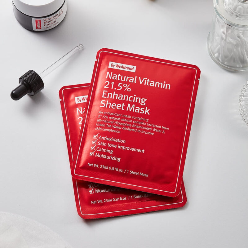 [by wishtrend] natural vitamin 21. 5 enhancing sheet mask - nourish and brighten your skin with our sheet mask