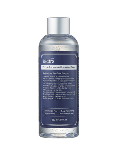 [Dear, Klairs] Supple Preparation Unscented Toner 180ml - Hydrate and Soothe Your Skin with Our Unscented Toner