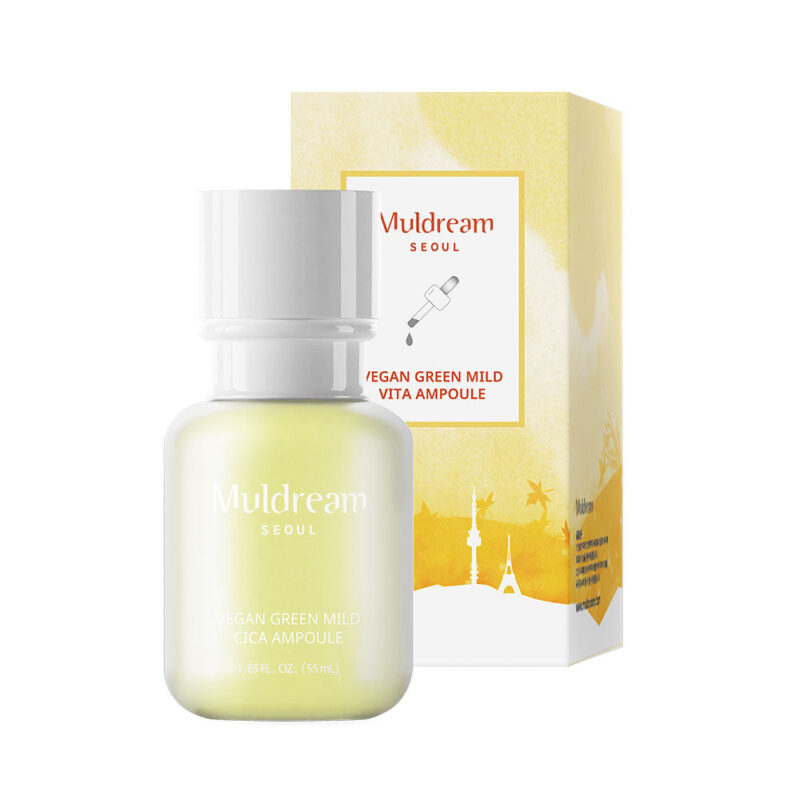 [muldream] vegan green mild vita ampoule 30ml - nourish and brighten your skin with our vegan ampoule