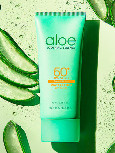 [HOLIKA HOLIKA] Aloe Waterproof Suncream SPF50 + PA ++++ 50ml - Protect and Hydrate Your Skin with Our Suncream