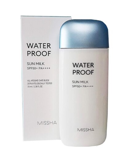 [Missha] All-around Safe Block Waterproof Sun Milk 50ml - Protect Your Skin from the Sun with Our Waterproof Sun Milk