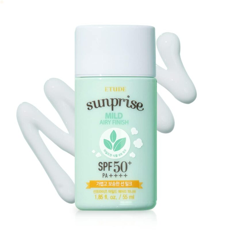 [etude house] sunprise mild airy finish sun milk spf50+ pa+++ 55ml - protect your skin from the sun and achieve a mattified look with our sun milk