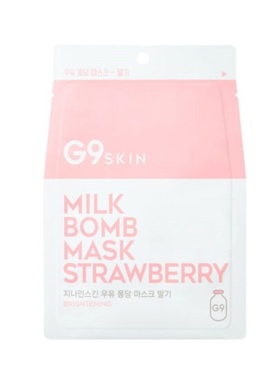 [g9skin] Milk Bomb Mask - Strawberry - Nourish and Moisturize Your Skin with Our Strawberry Milk Bomb Mask