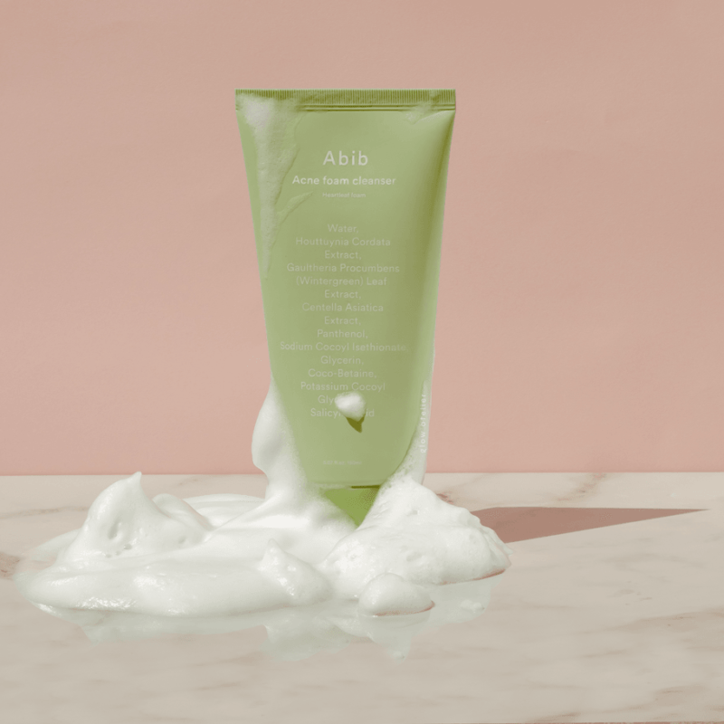 Abib acne foam cleanser heartleaf foam a salicylic acid cleanser glow atelier korean skincare products online store shop 1 smaller optimized 1200x 537a79ee 5053 43dd a69f f7eb6f32614e