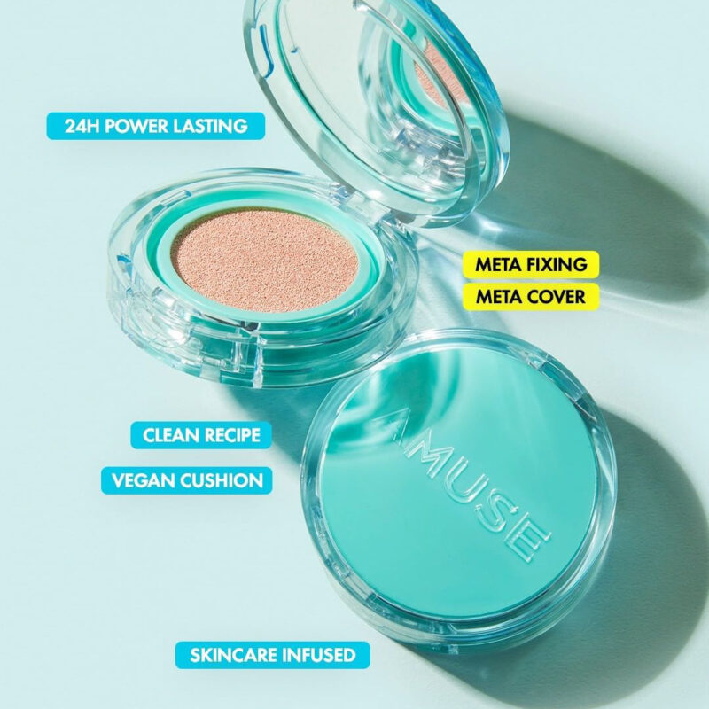 [amuse] meta-fixing vegan cushion spf45 pa - protect your skin from the sun and achieve long-lasting coverage with our vegan cushion - image 3